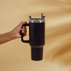 Black sipper tumbler