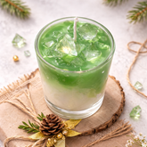 Handcrafted Green Matcha Scented Glass Votive Candle, Decorative