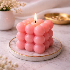 Blush Bubble Cube Candle