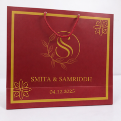 Custom Wedding Return Gift Paper Bag with Name Printing