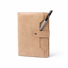 Premium Tan Leather Executive Diary with Metal Pen