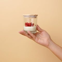 Candle with flower detail