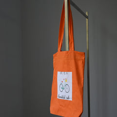 Ride & Bloom Orange Tote