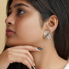 Metal earrings - gold