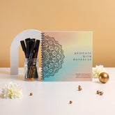 Mandala colouring book with sketch pens