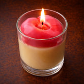 Angelfy Glass Votive Candle Rose