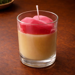 Angelfy Glass Votive Candle Rose