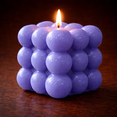 Lavender Bubble Cube Soy Wax Candle