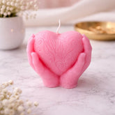 Heart in Hands Decorative Candle