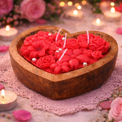 Mini Heart-Shaped Floral Scented Candle