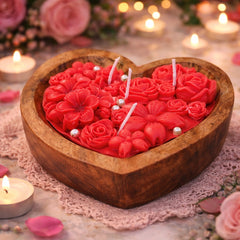 Mini Heart-Shaped Floral Scented Candle