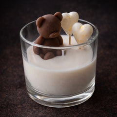 Teddy & Hearts Glass Jar Candle