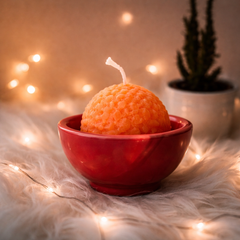 Sphere Soy Wax Candle with Decorative Bowl