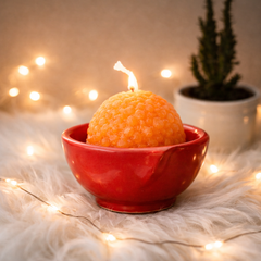 Sphere Soy Wax Candle with Decorative Bowl