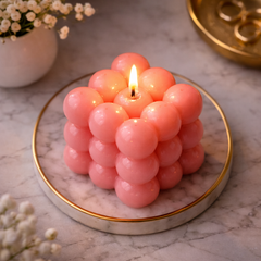 Blush Bubble Cube Candle