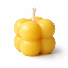 Bubble Cube Candle – Decorative Soy Wax Aesthetic Candle for Home Décor (Yellow)