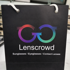 Black Matte Designer Paper Carry Bag for Sunglasses Store