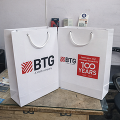 White Laminated Retail Packaging Paper Bag