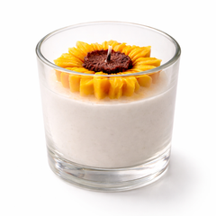 Sunflower Scented White-Yellow Glass Jar Candle,Birthday Candle,Decoration Candles,Burning