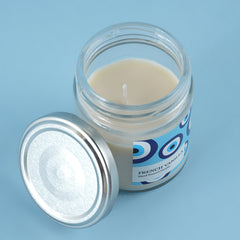 French Vanilla Candle with Evil Eye sticker