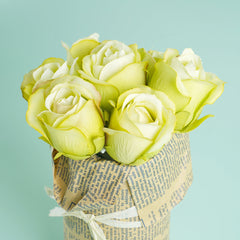 Faux Rose Flower Pot