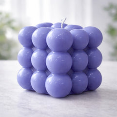 Lavender Bubble Cube Soy Wax Candle