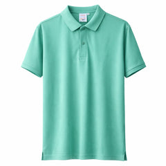 Solid Sea Green Polo Neck T Shirt
