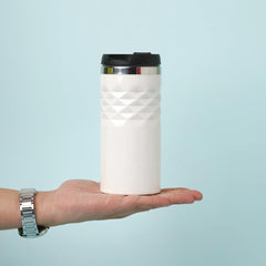 Geometric Design Water Bottle with Sipper Lid
