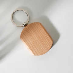 Keychain – Wooden Hexagon