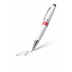 White Executive Logo Printing Pen